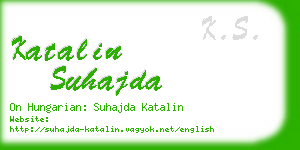katalin suhajda business card
